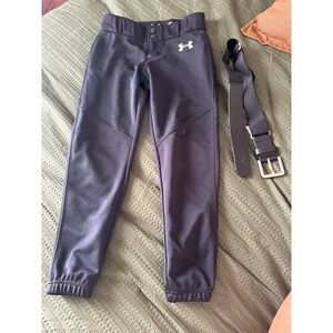 Under armour yxs baseball pants and‎ belt